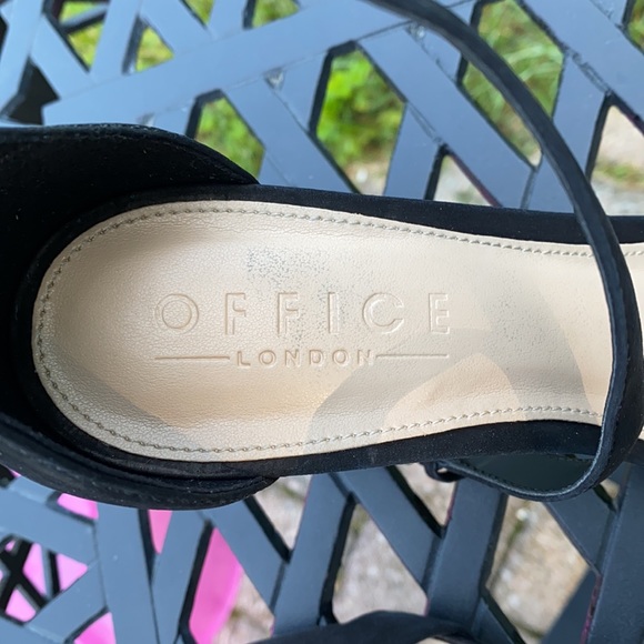 Office London black suede block heels - Picture 2 of 3